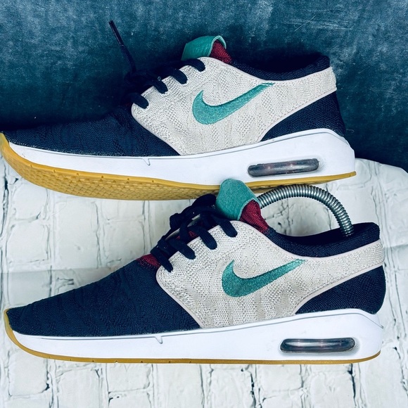 Nike Stefan Janoski Blue and Red Sneakers with Air Max Cushioning Sz 8 - Picture 3 of 9